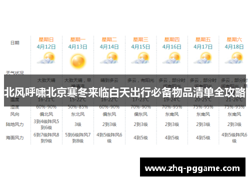 北风呼啸北京寒冬来临白天出行必备物品清单全攻略